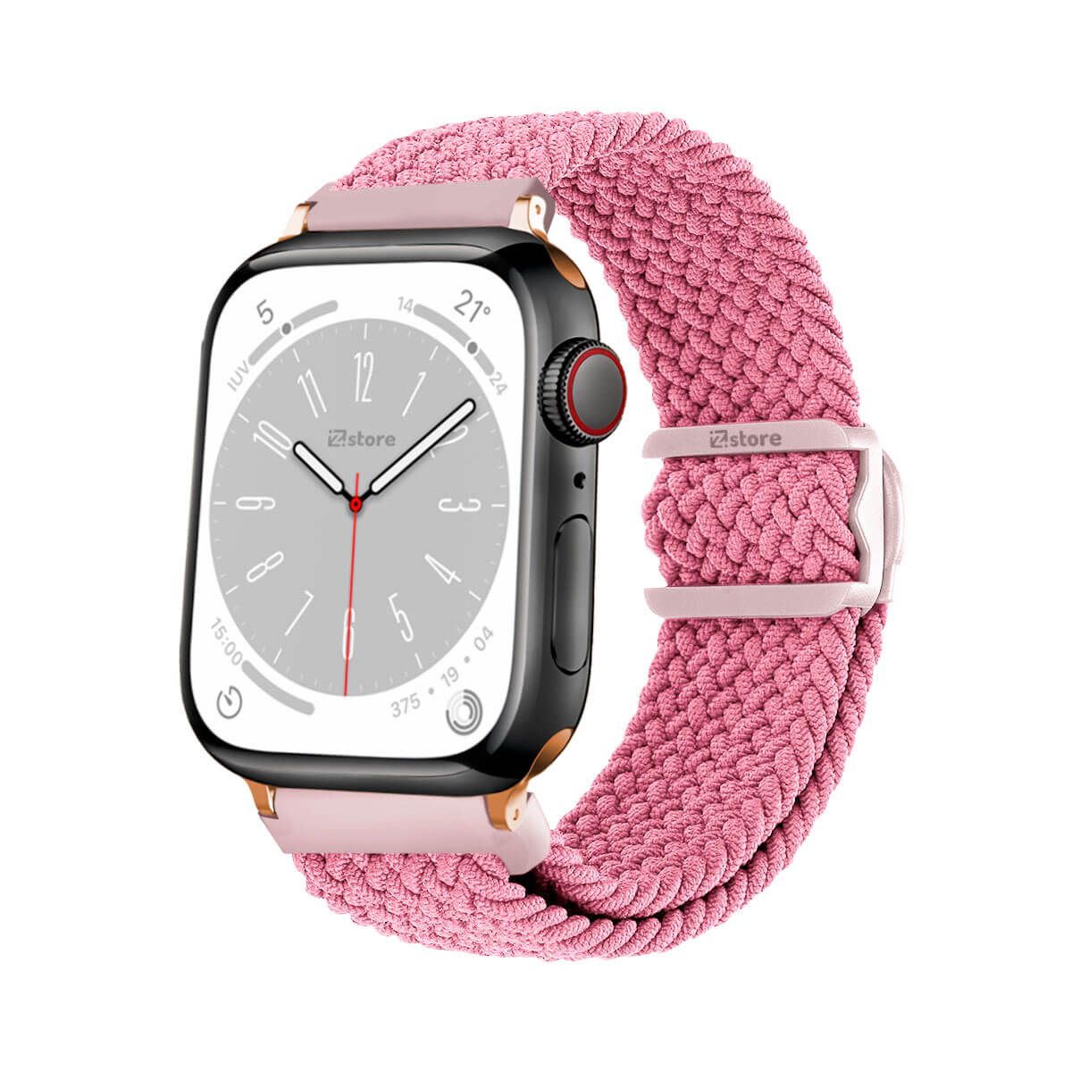 GENERICO - Correas de Nylon Para Apple Watch 38-40-41mm Rosado Gold Rose