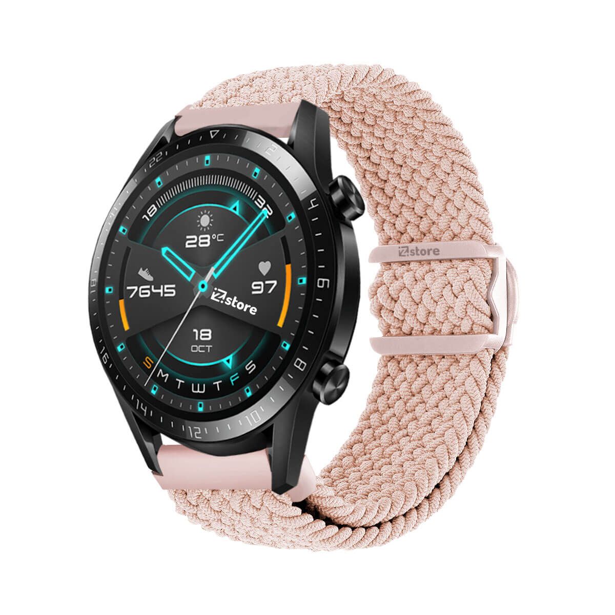 GENERICO - Correa de Nylon Para Huawei Watch GT2 46MM Rosa