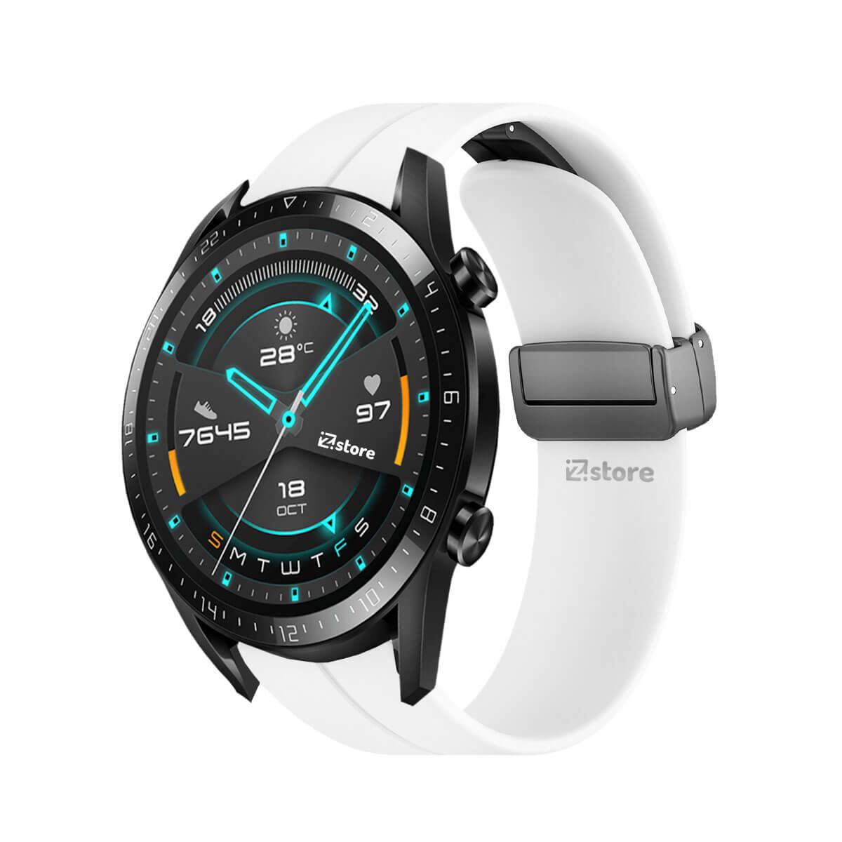 GENERICO - Correa Para Huawei Watch GT2 42mm Broche Magnético Blanco