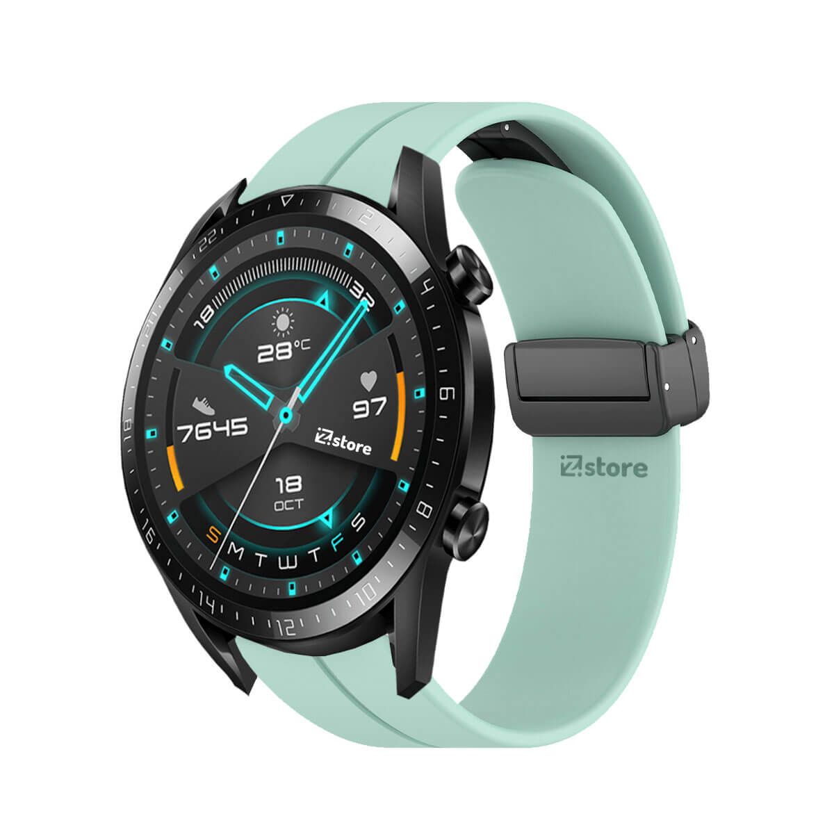 GENERICO - Correa Para Huawei Watch GT2 46mm Broche Magnético Verde Agua
