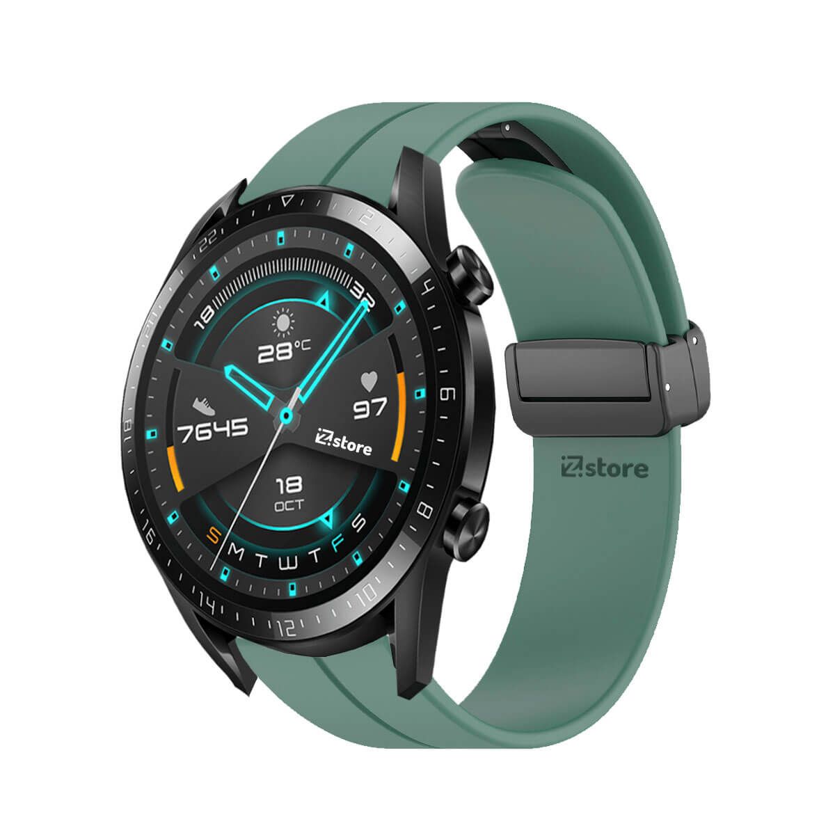 GENERICO - Correa Para Huawei Watch GT2 Broche Magnético Verde Pino