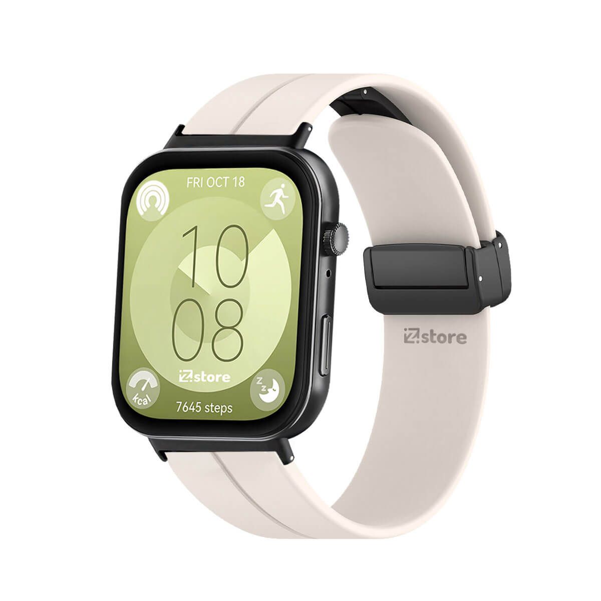 GENERICO - Correa Para Huawei Watch Fit 3 Broche Magnetico Crema Black