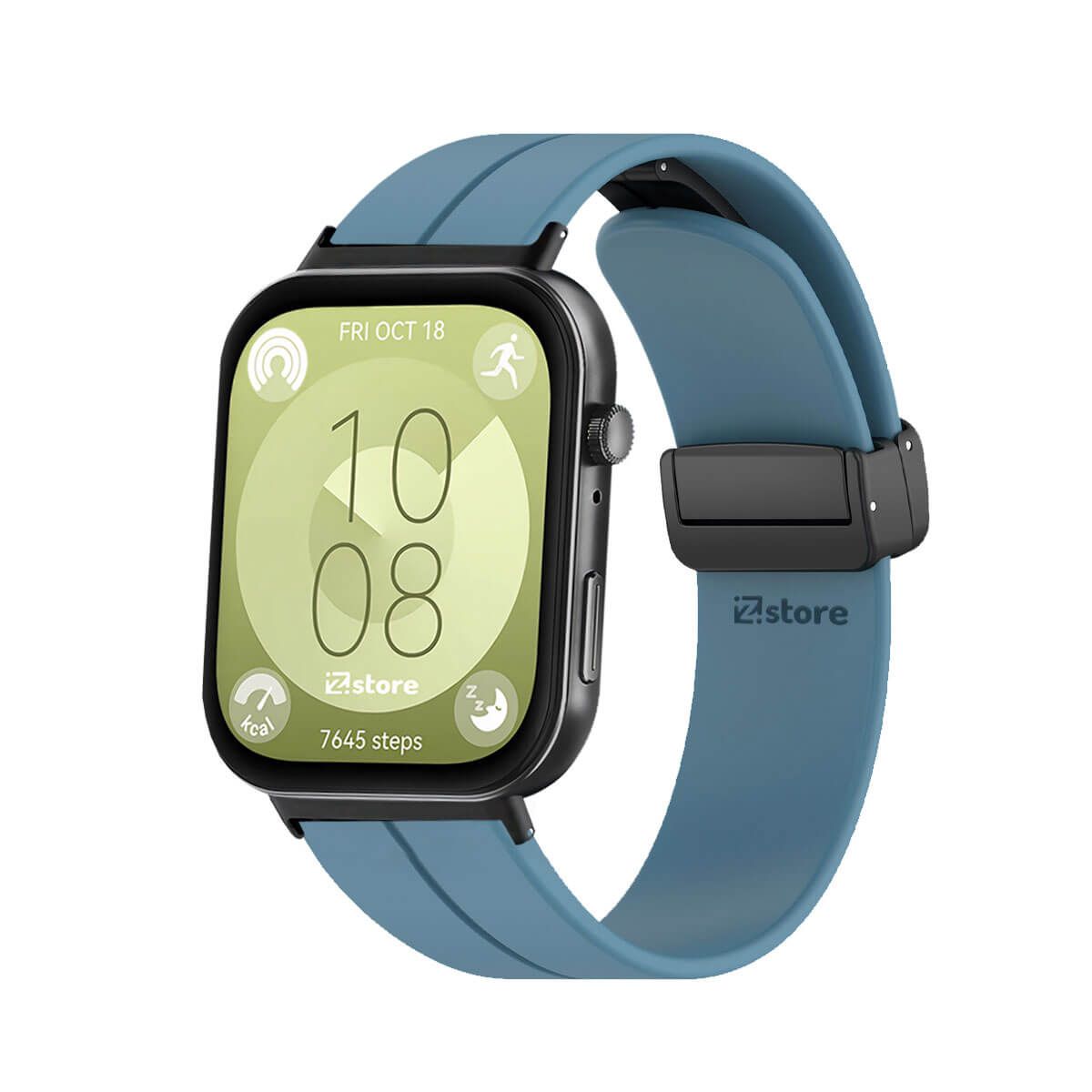 GENERICO - Correa Para Huawei Watch Fit 3 Broche Magnetico Azul Acero Black