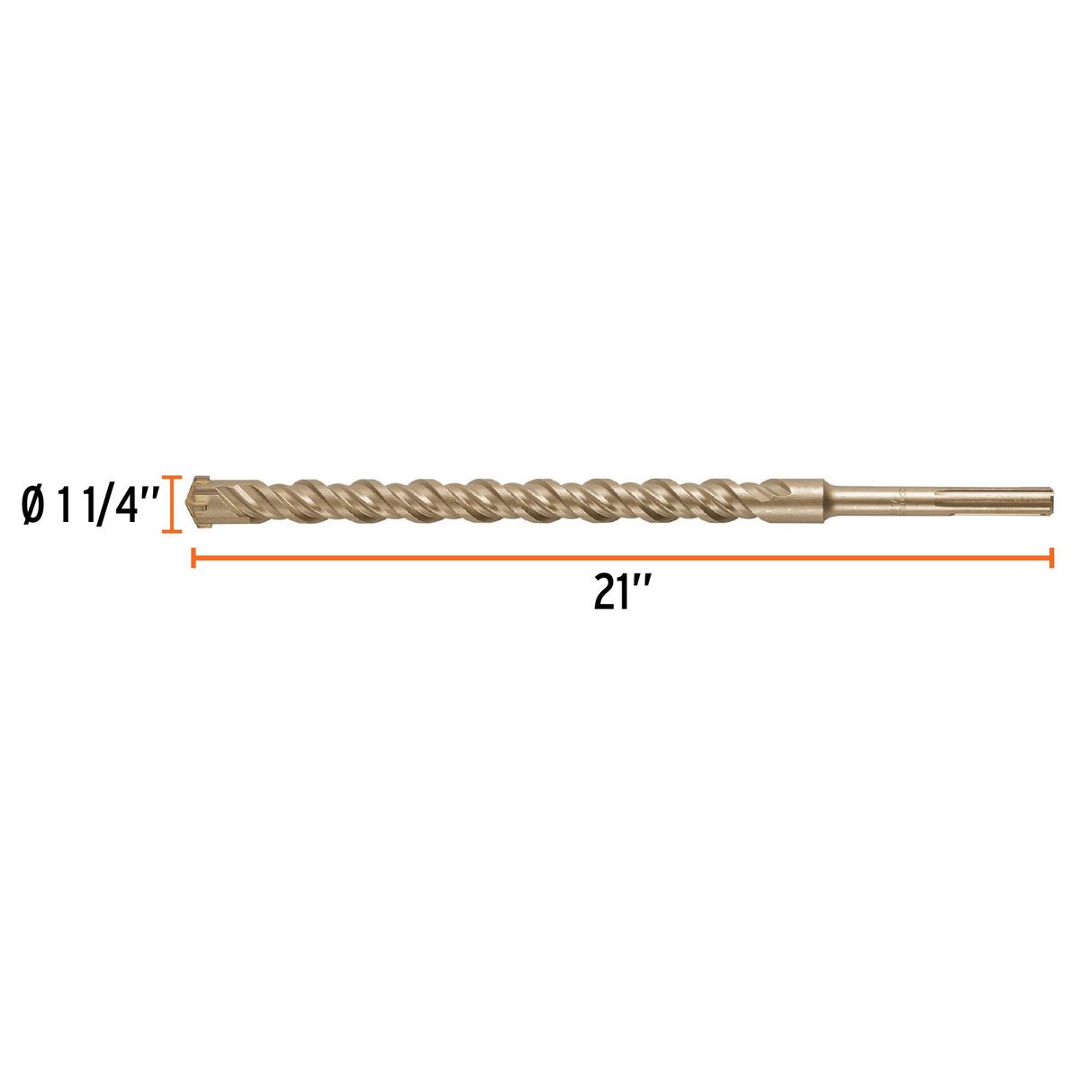 TRUPER - Broca 1 1/4" x 21" SDS Max para Concreto Rotomartillo 101466 Truper