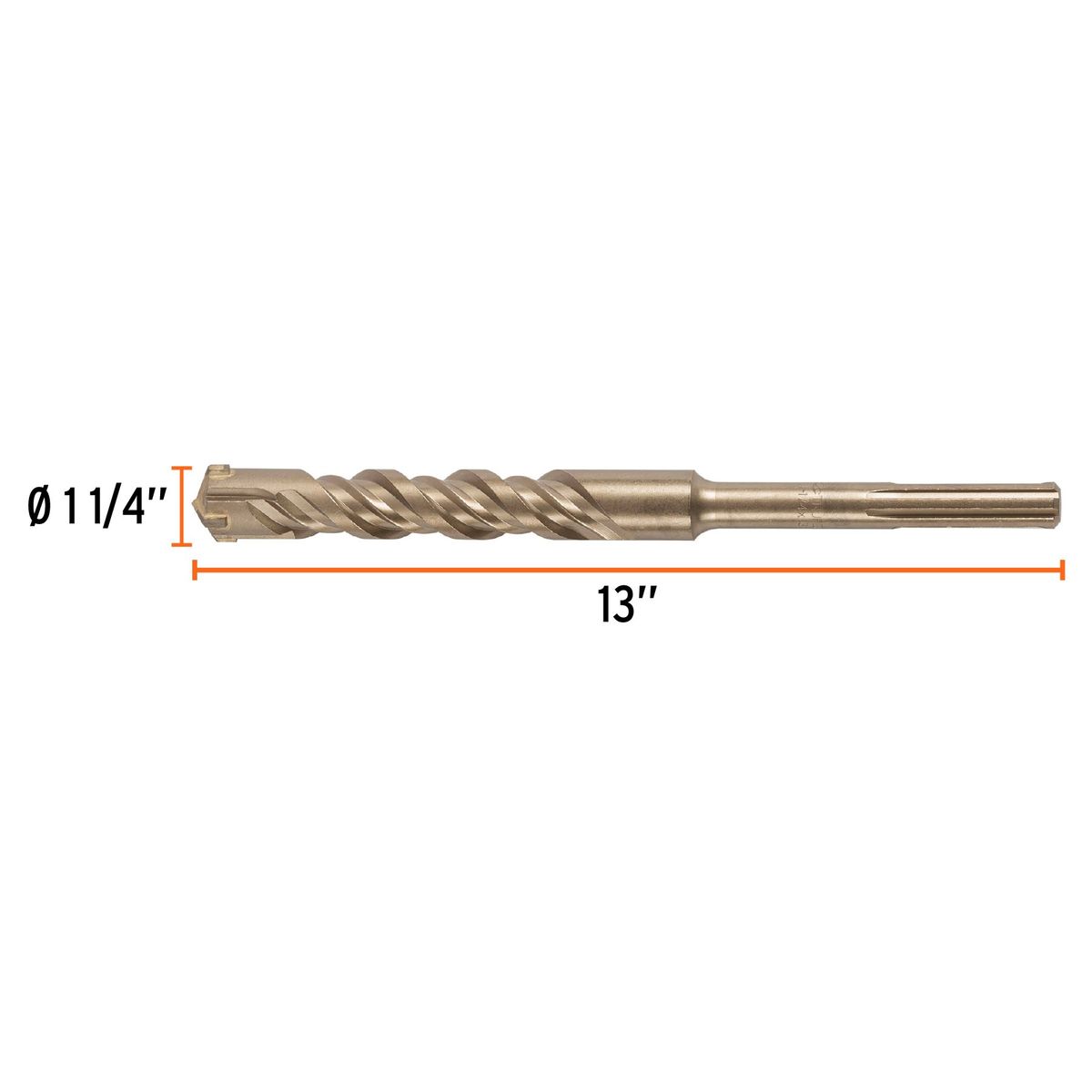 TRUPER - Broca 1 1/4" x 13" SDS Max para Concreto Rotomartillo 101465 Truper