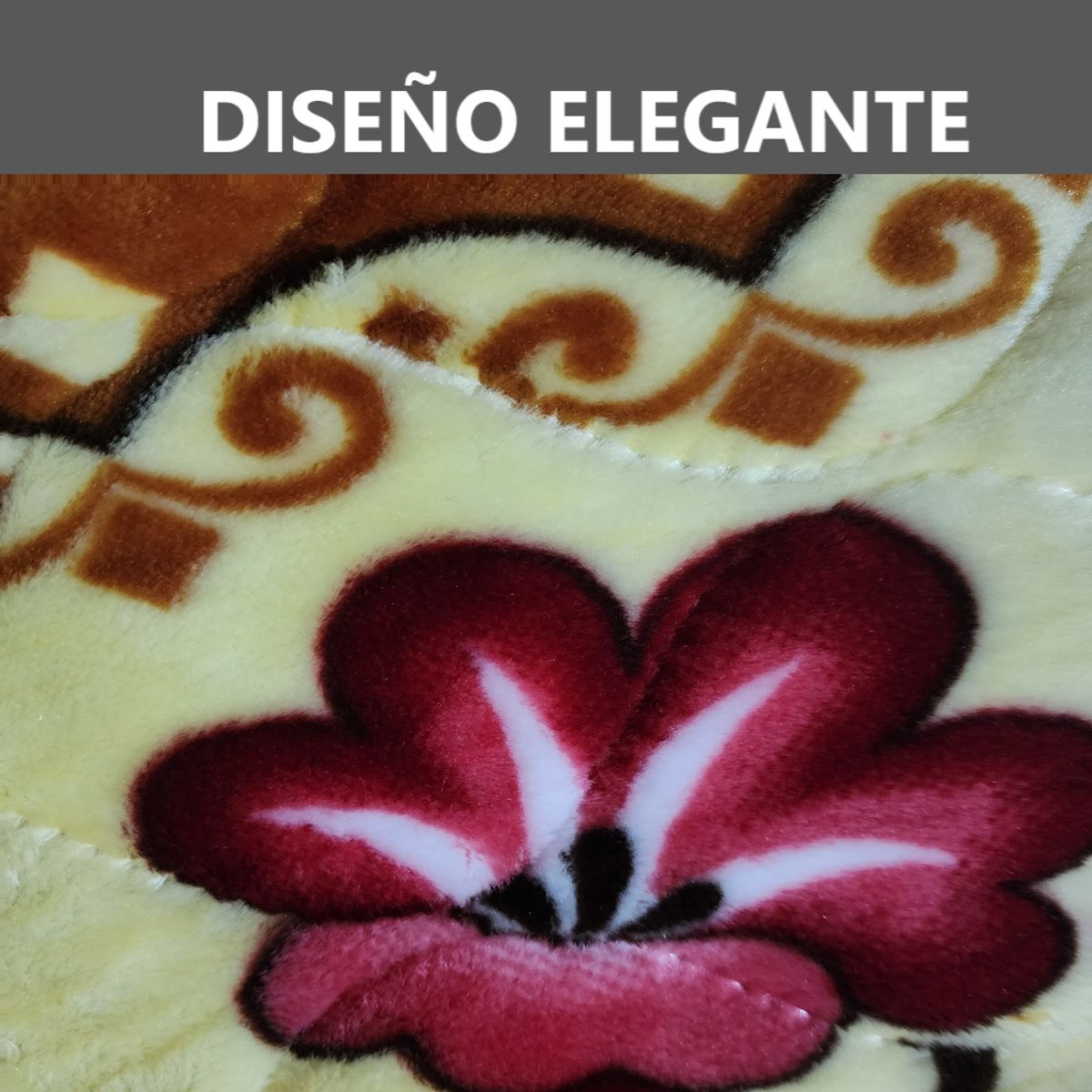 GENERICO - Pack x2 Alfombras Piso de flores de 50x50cm - Dorado