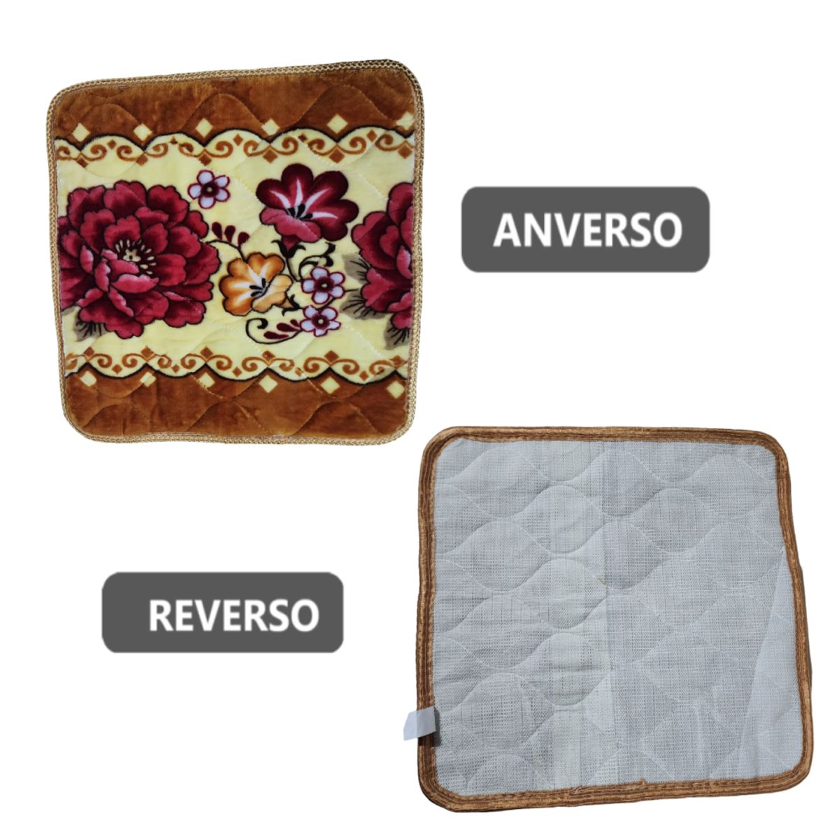 GENERICO - Pack x2 Alfombras Piso de flores de 50x50cm - Dorado