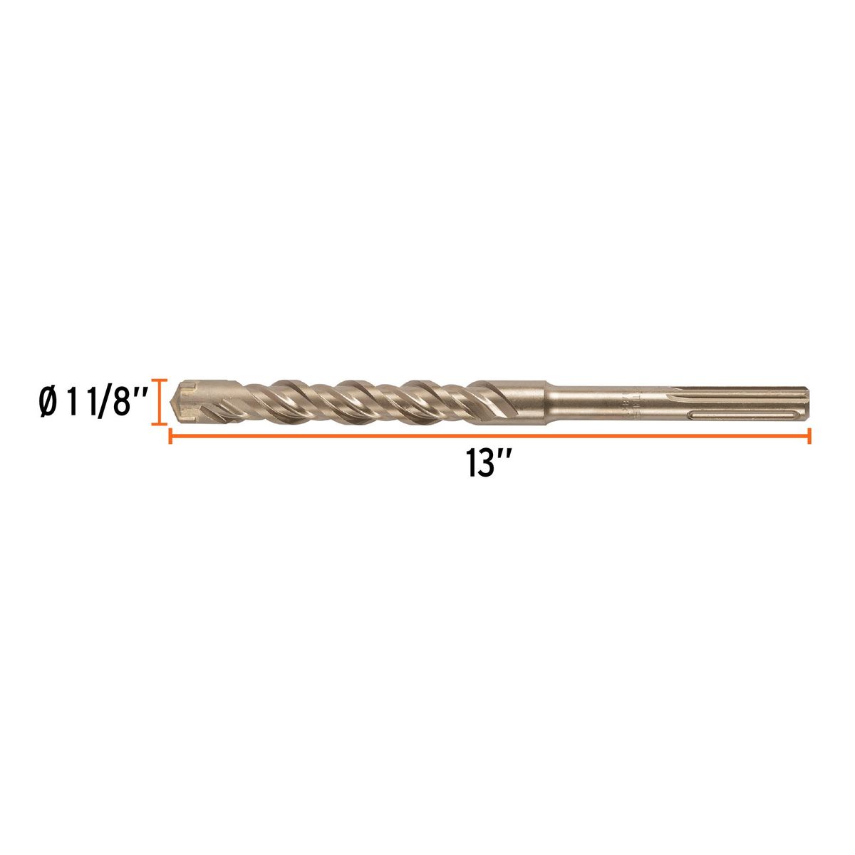TRUPER - Broca 1 1/8" x 13" SDS Max para Concreto Rotomartillo 101463 Truper