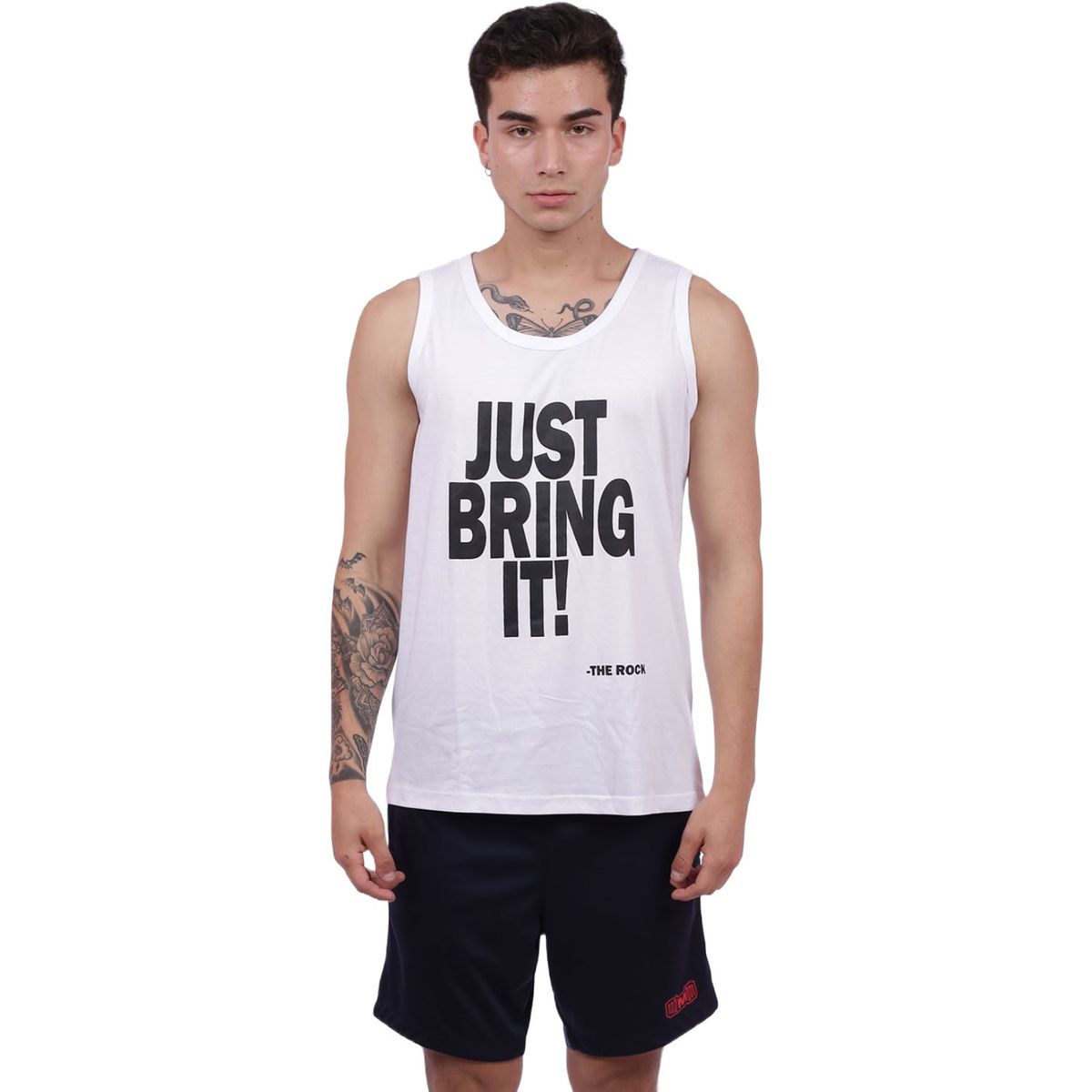 M MUSCLE MUSEUM - Bividi Deportivo Color Blanco Just Bring it para Hombre