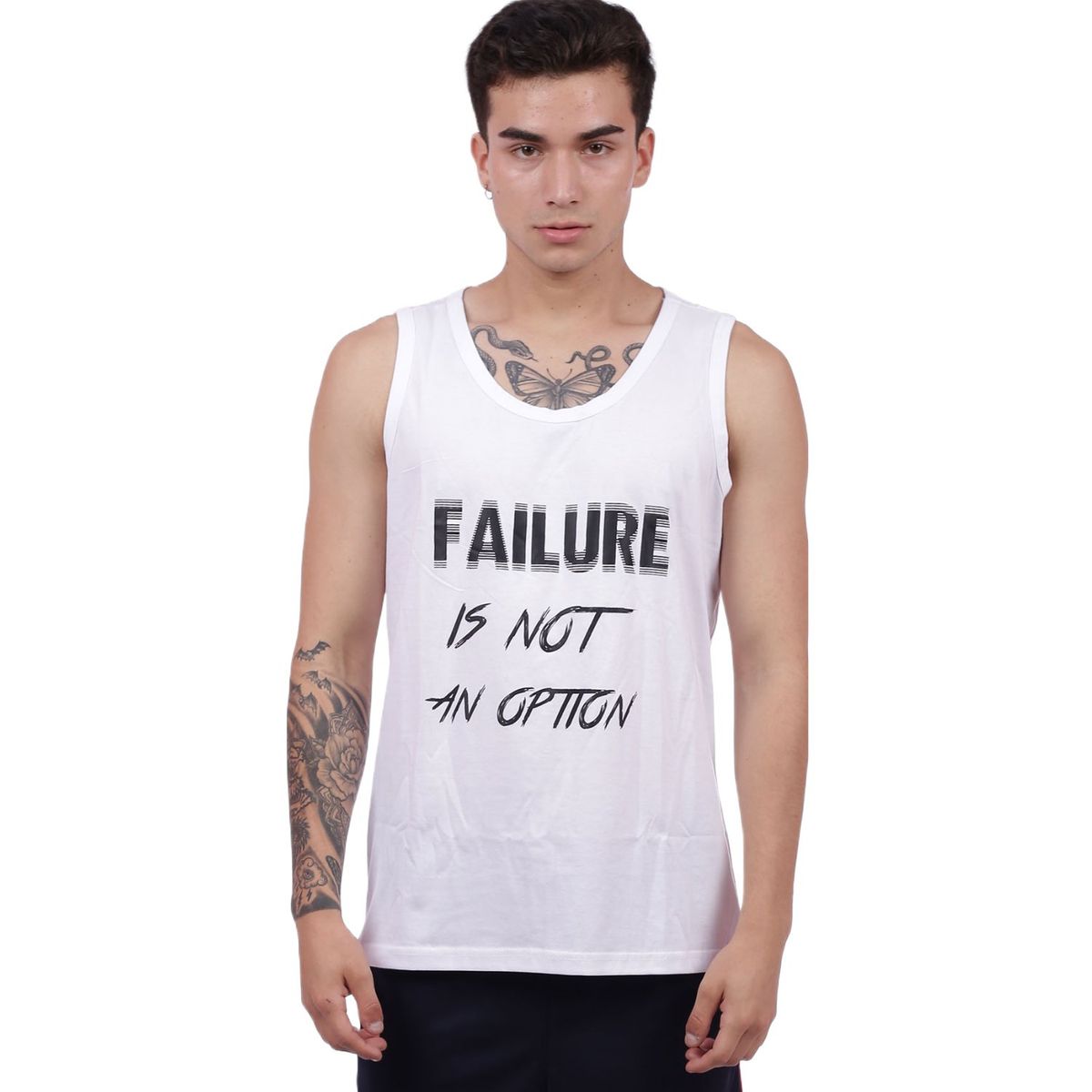 M MUSCLE MUSEUM - Bividi Deportivo Color Blanco Failure is Not an Option para Hombre