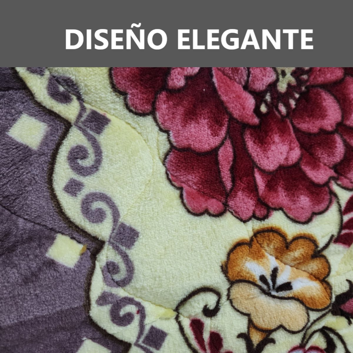 GENERICO - Pack 2 Alfombras de flores de 50x50cm - Morado