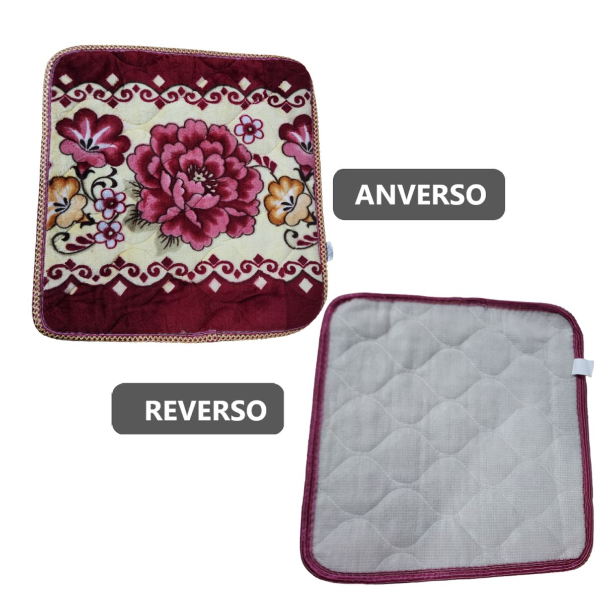 GENERICO - Pack 2 Alfombras de flores de 50x50cm - Rojo