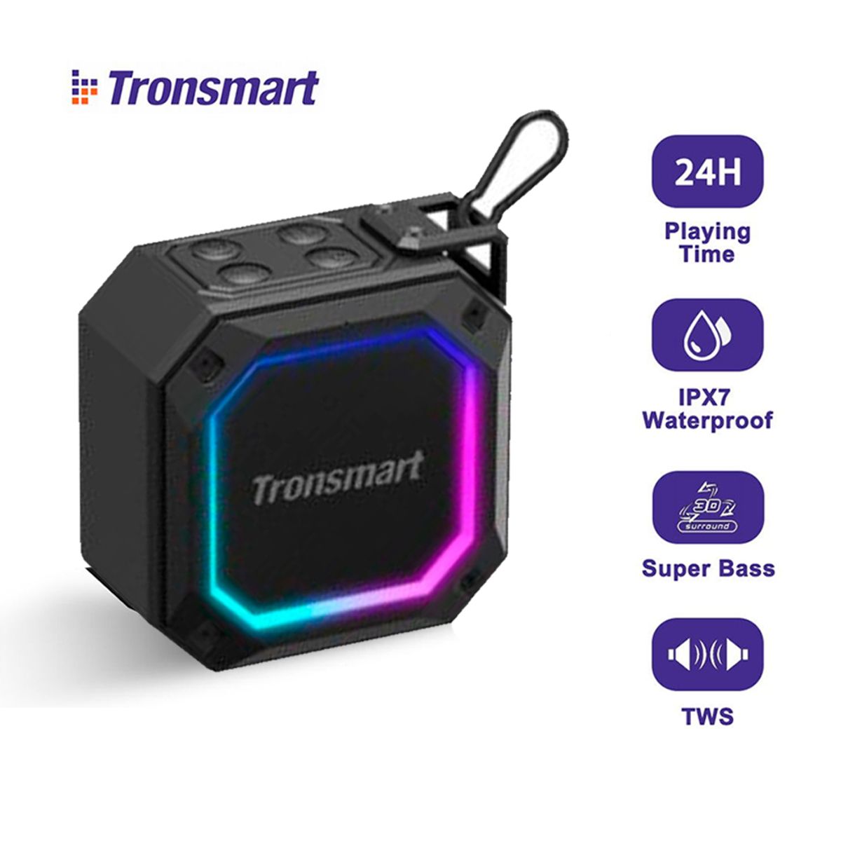 TRONSMART - Parlante Groove 2 Bluetooth Portatil Tronsmart Resistenete al Agua