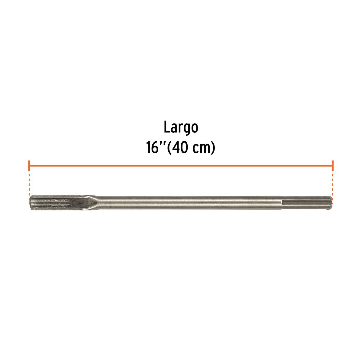 TRUPER - Cincel 7/8" SDS Max Acanalado para Concreto Rotomartillo 101239 Truper