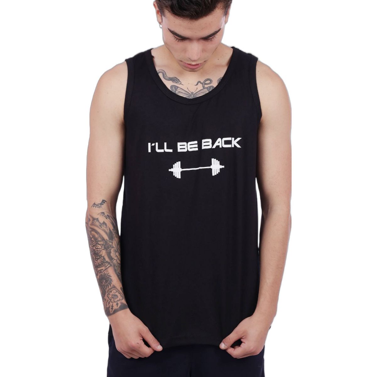 M MUSCLE MUSEUM - Bividi Deportivo Color Negro Ill Be Back para Hombre
