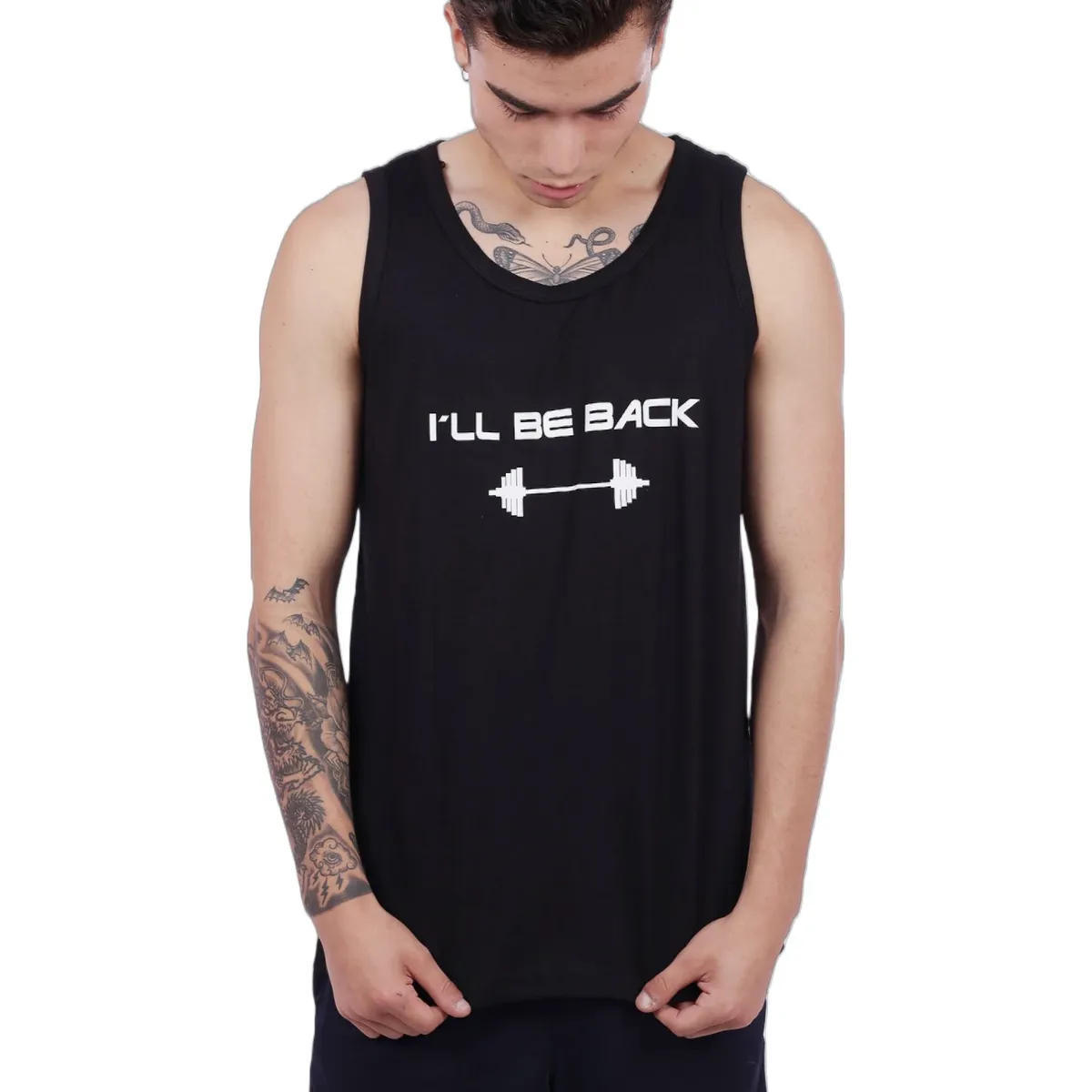 M MUSCLE MUSEUM - Bividi Deportivo Color Negro Ill Be Back para Hombre
