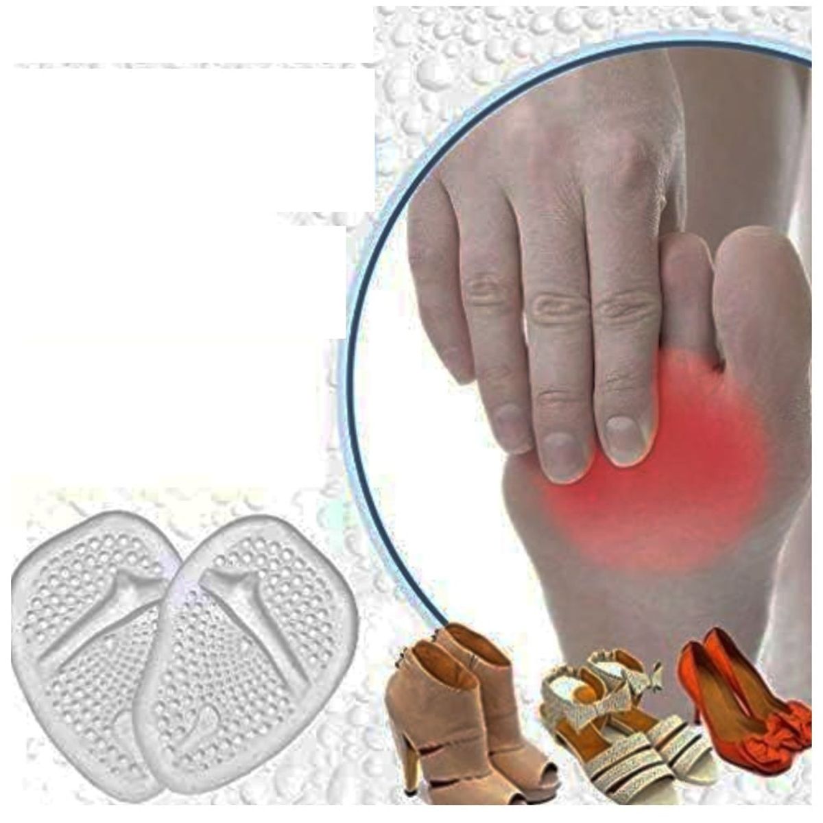 GENERICO - Almohadilla de Gel Antideslizante par Zapato de Tacon