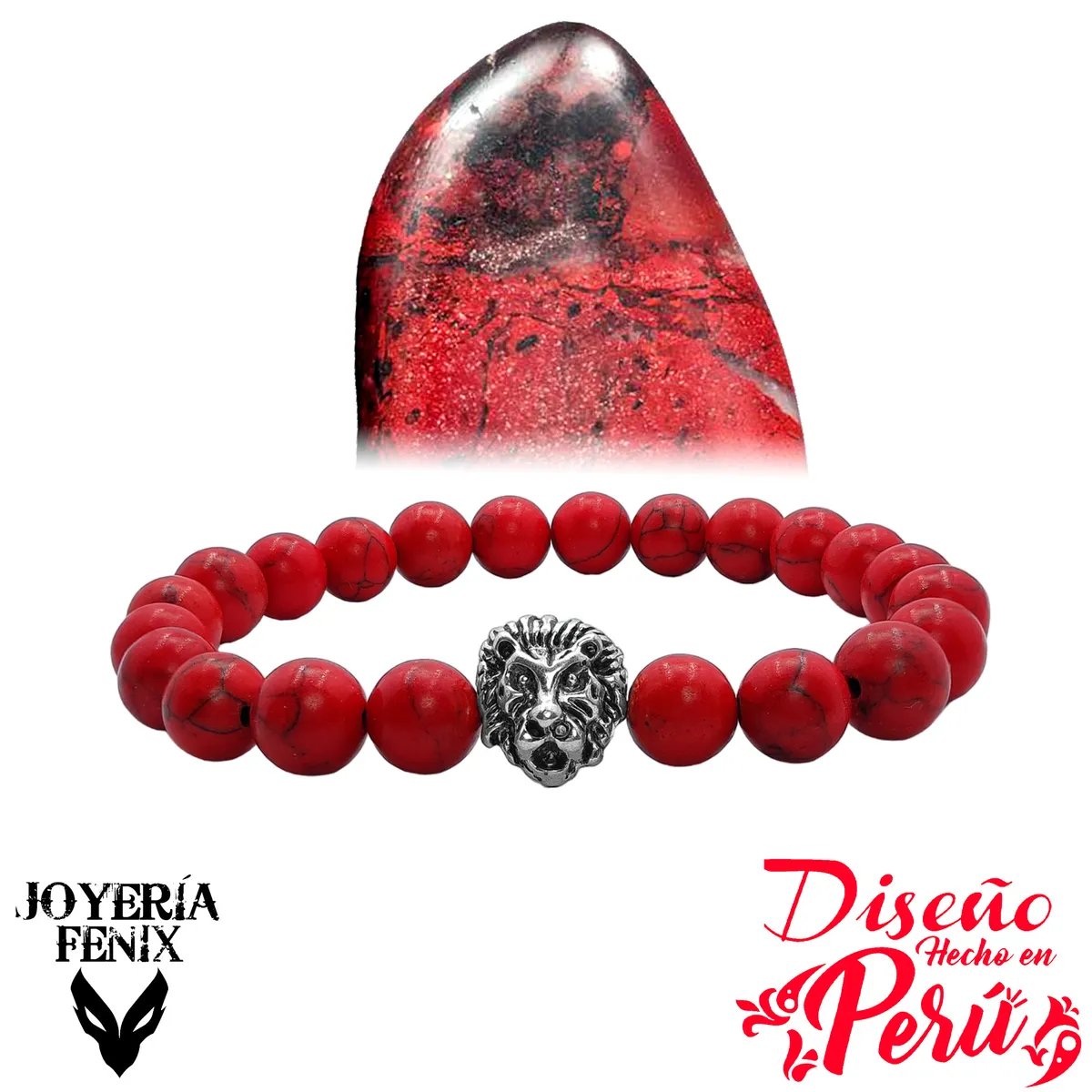 JOYERIA FENIX - Pulsera Piedra Natural León - Joyería Fenix