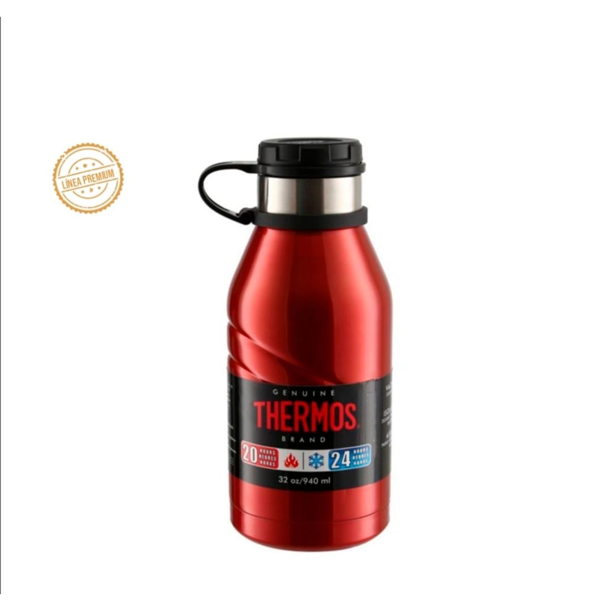 THERMOS - THERMO 940ML DE ACERO(ELEMNT) ROJO 24 HORAS.