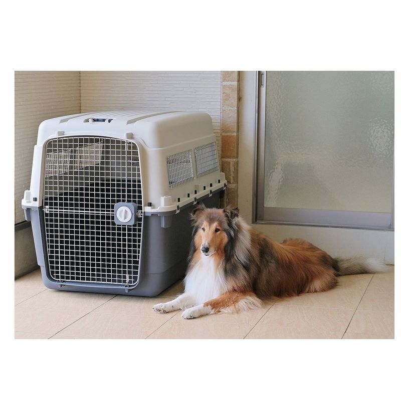 GENERICO - Kennel transportador L120 Fibra para Macotas Extra Grandes