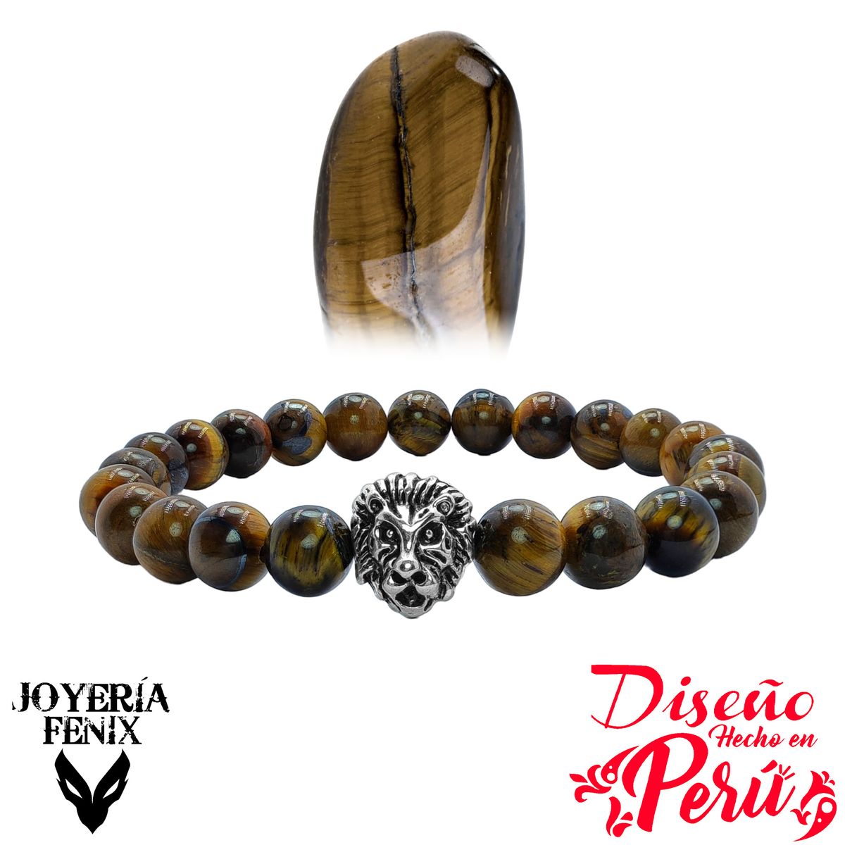 JOYERIA FENIX - Pulsera Piedra Natural León - Joyería Fenix
