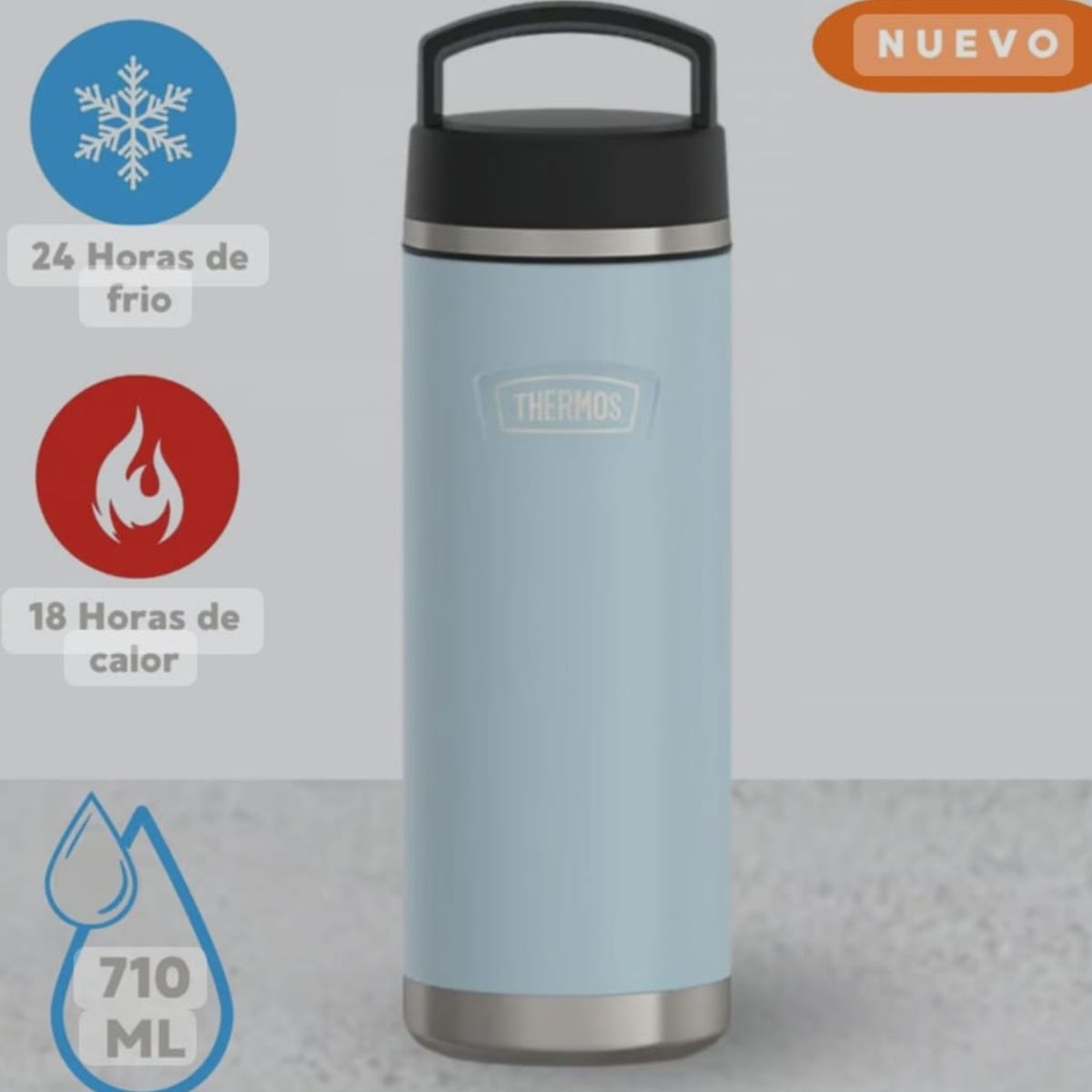 THERMOS - THERMOS HIDRATANTE DE ACERO ICON CELESTE 710ML