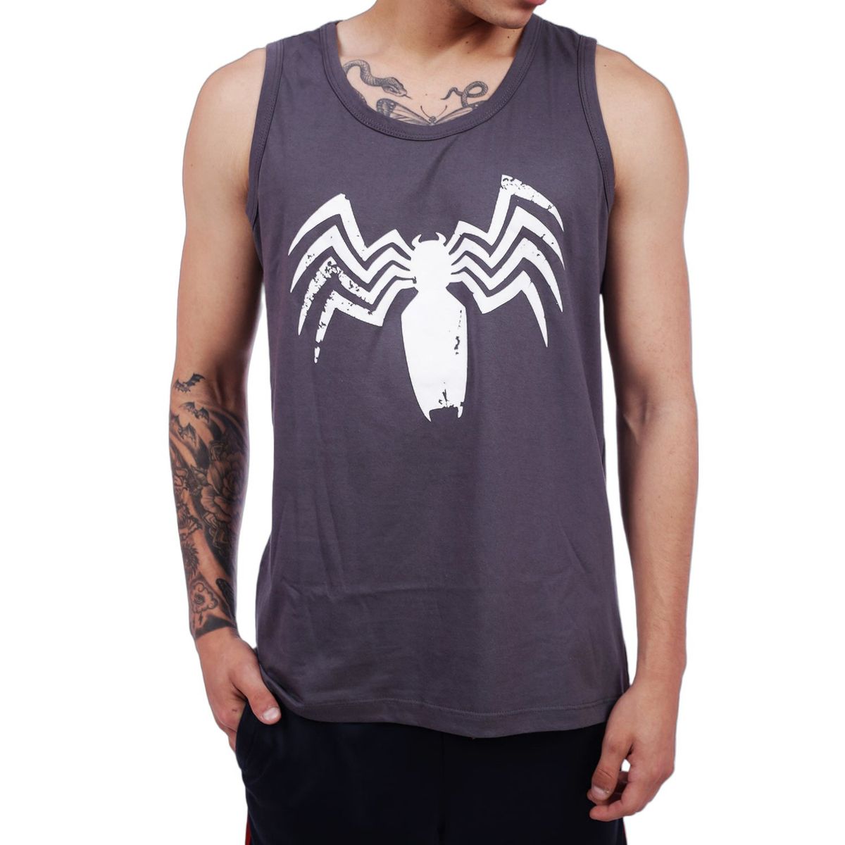 M MUSCLE MUSEUM - Bividi Deportivo Color Gris Venom para Hombre