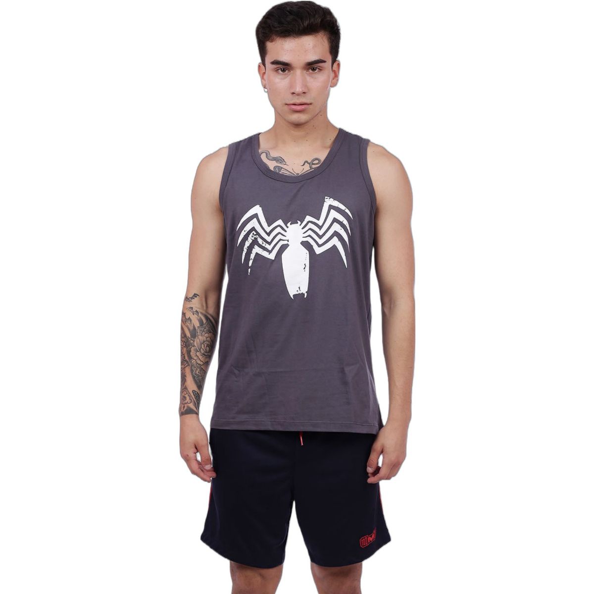 M MUSCLE MUSEUM - Bividi Deportivo Color Gris Venom para Hombre