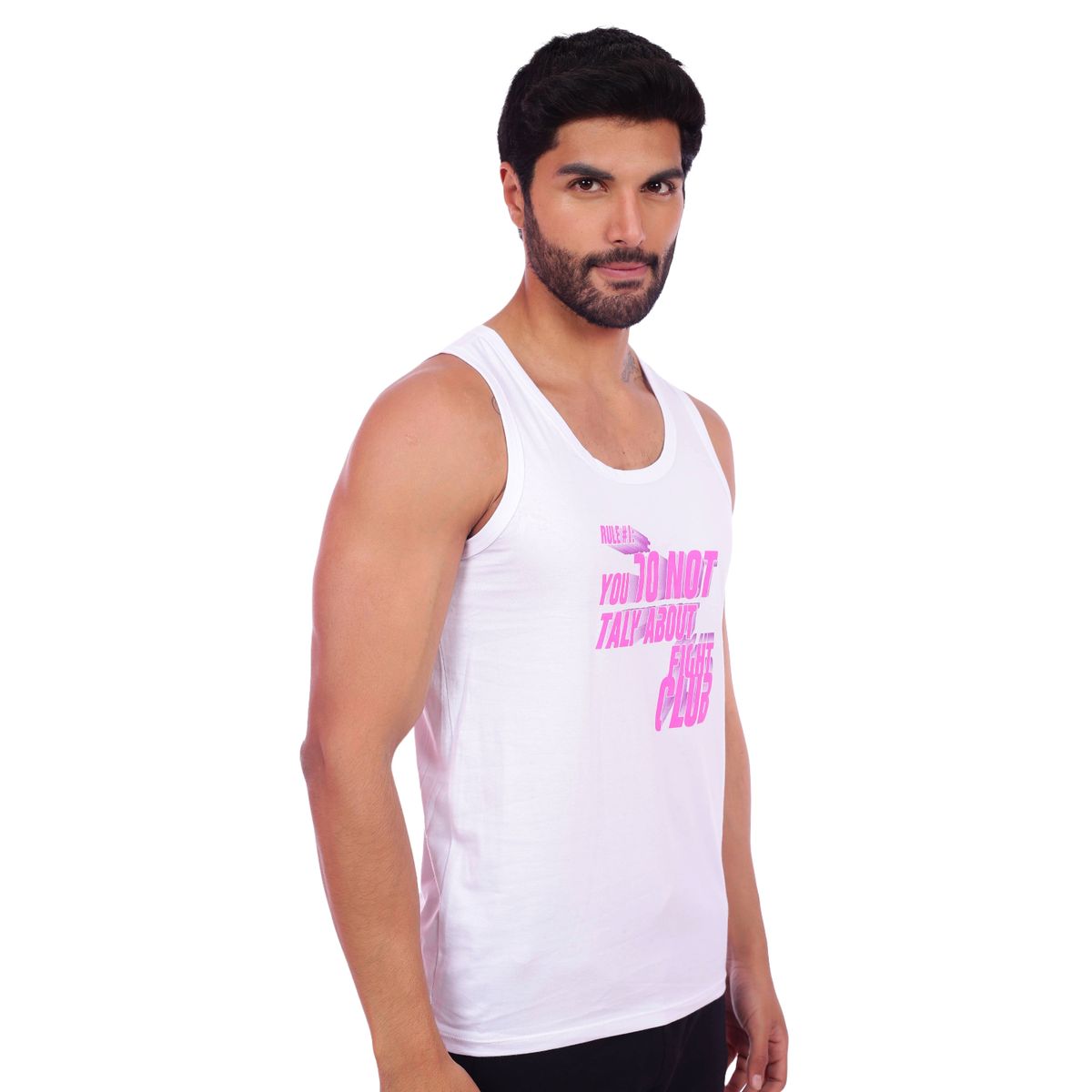 M MUSCLE MUSEUM - Bividi Deportivo Color Blanco Fight Club para Hombre