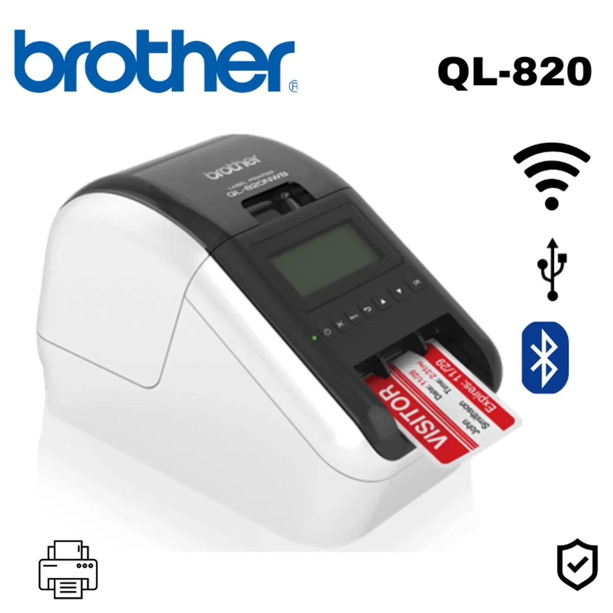 BROTHER - Impresora De Etiqueta QL-820 Brother Wifi Bluetooth Termico