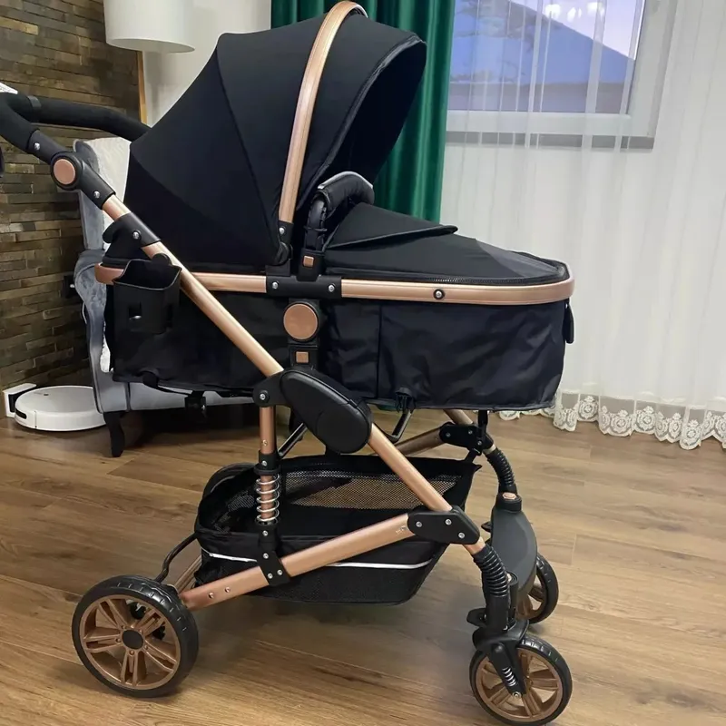 BABYKISS - COCHE DE BEBE DE LUJO 3 EN 1 ELEGANTE CON ASIENTO DE HUEVITO