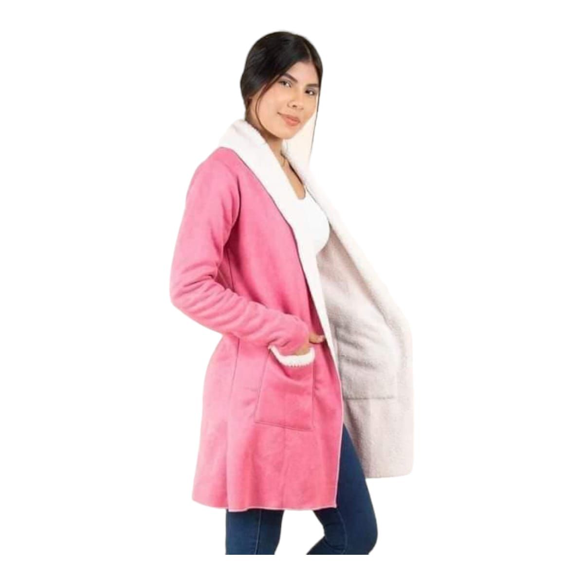 GENERICO - ABRIGO CARNERO MODA CASUAL PARA DAMA