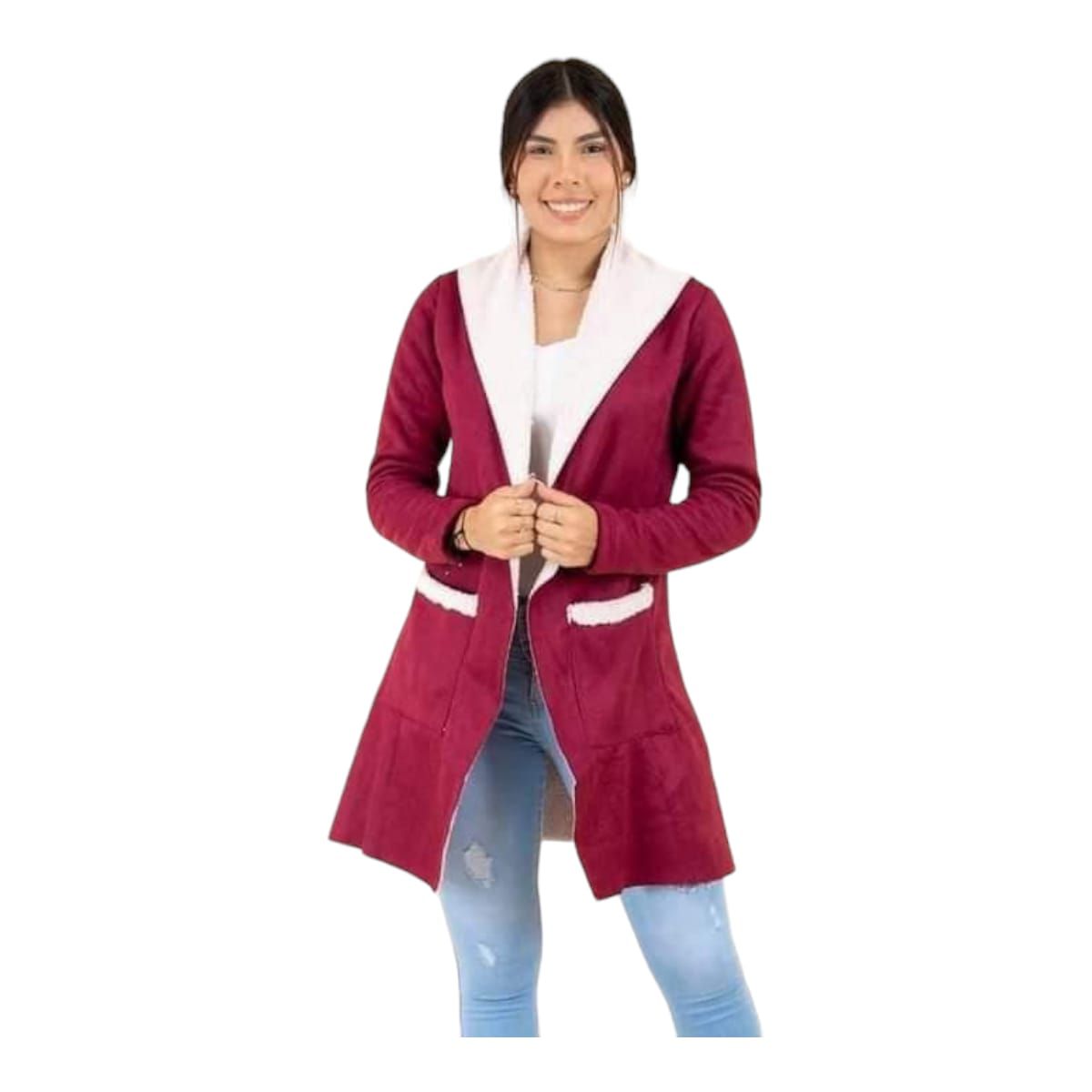 GENERICO - ABRIGO CARNERO MODA CASUAL PARA DAMA