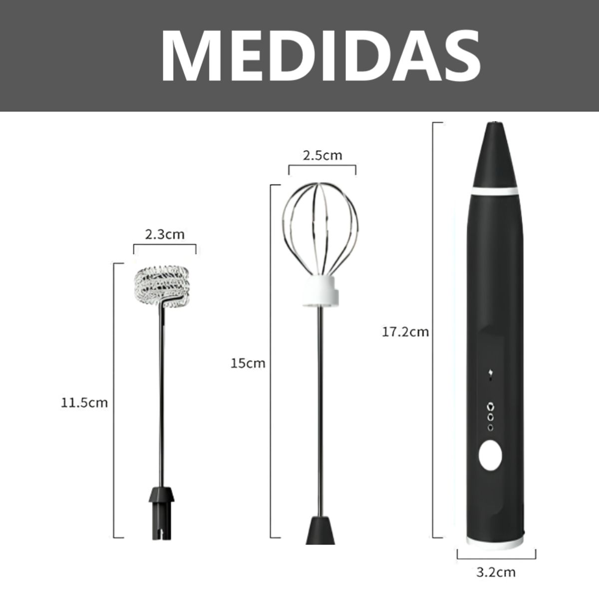 GENERICO - Mini batidora eléctrica para café - inalámbrica eléctrica con USB