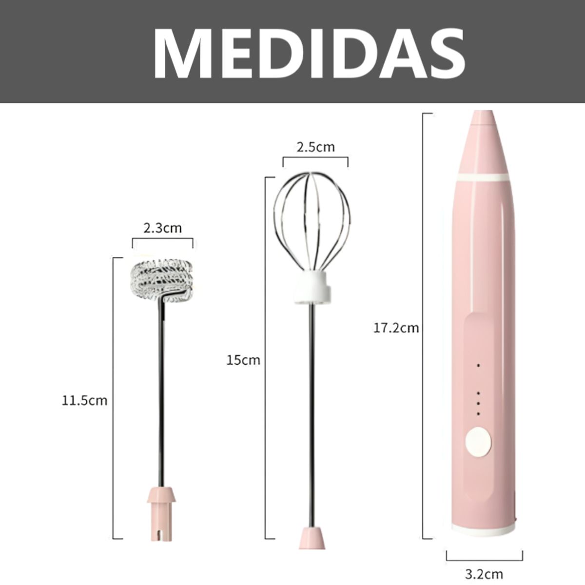 GENERICO - Mini batidora Rosado eléctrica para café - inalámbrica con USB