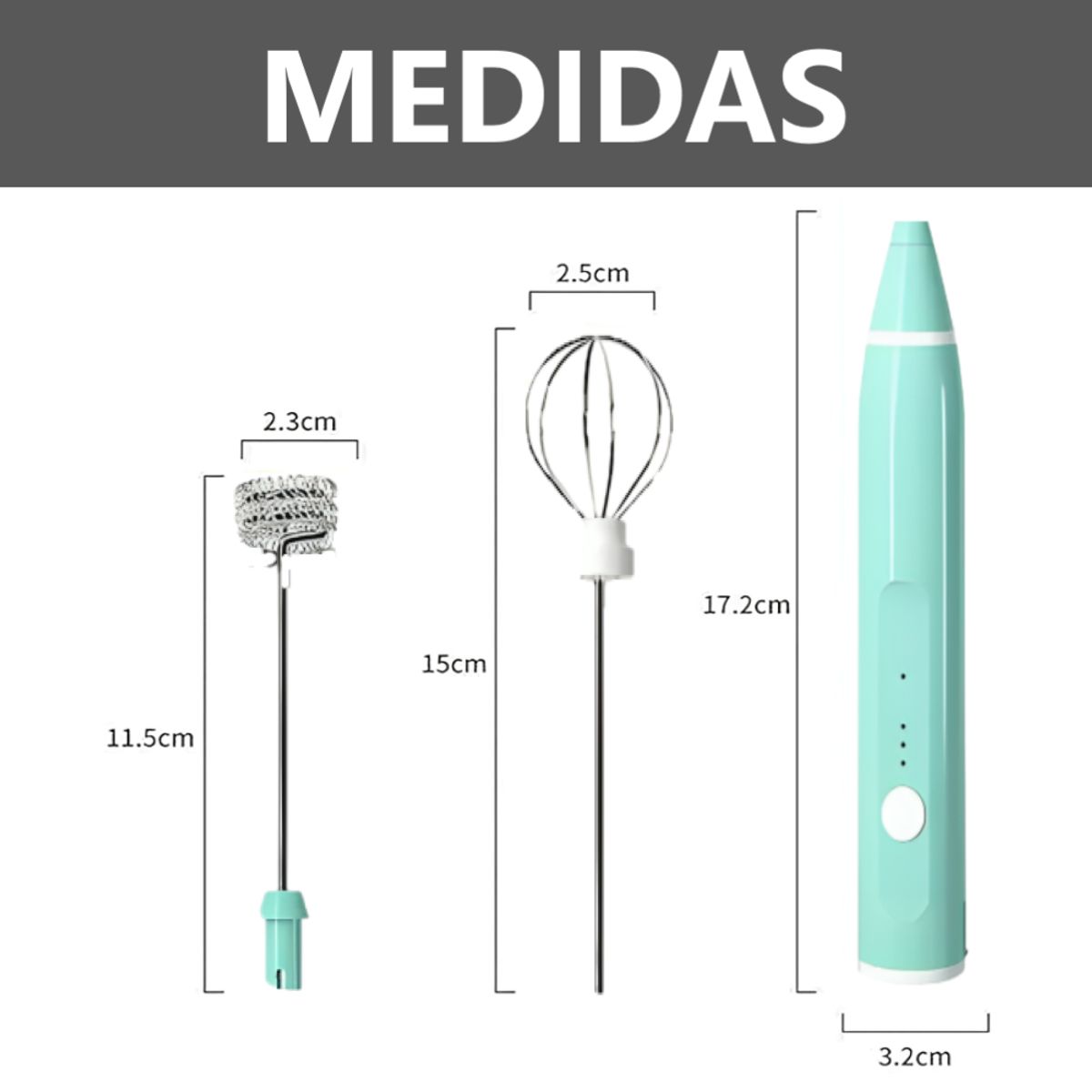 GENERICO - Mini batidora Verde eléctrica para café - inalámbrica con USB