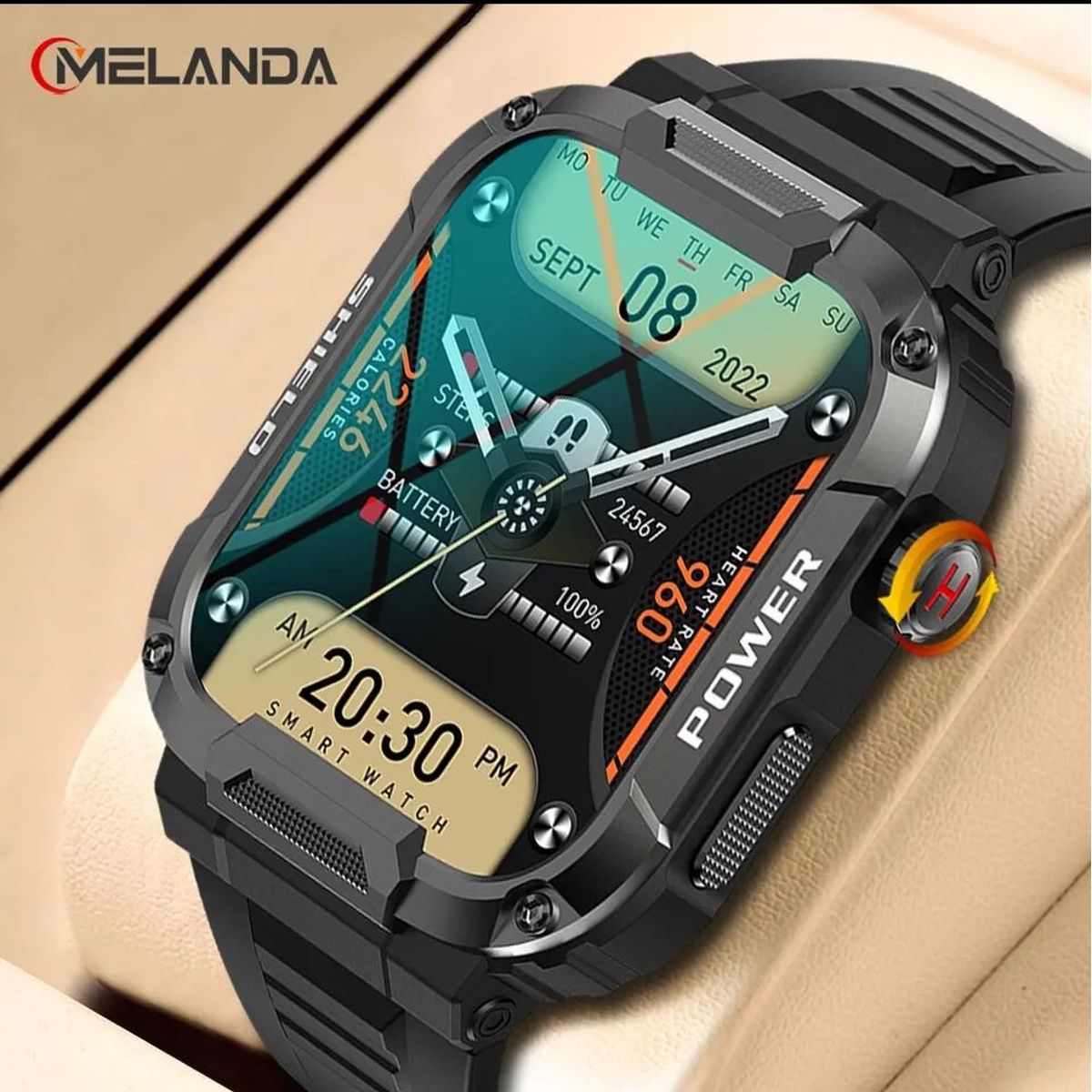 GENERICO - SMART WATCH MELANDA PANTALLA AMOLED COLOR NEGRO PARA ANDROID Y IOS