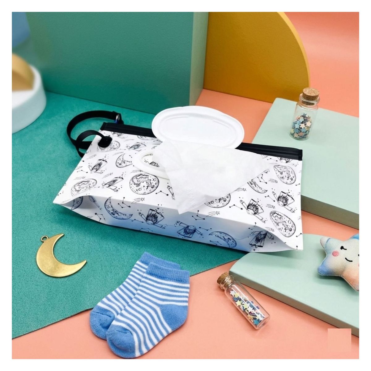 GENERICO - Mini Porta Pañitos Humedos Sueña Bebe