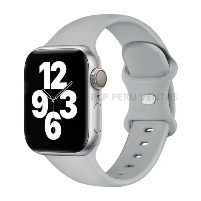 GENERICO - Correa Goma Apple Watch y Smartwatch 42-44-45-49mm Griz