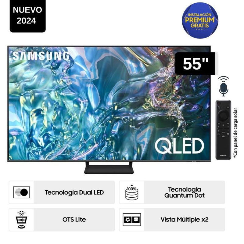 SAMSUNG - Televisor Samsung QLED Tizen OS Smart Tv 55" 4K QN55Q65DAGXPE - Nuevo 2024