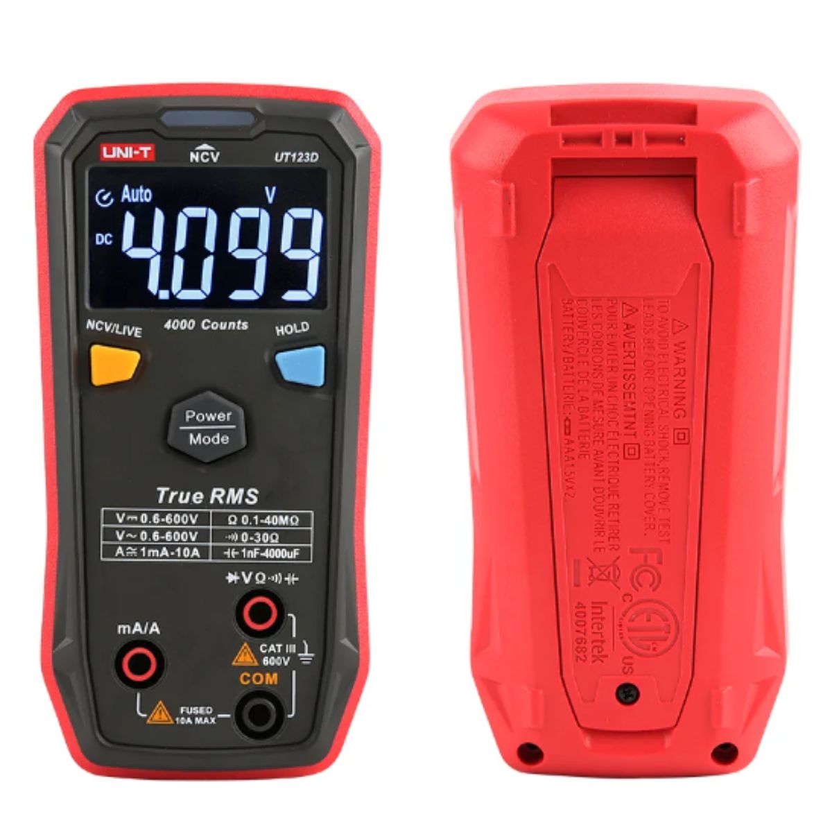  - Multímetro Digital UNI-T UT123D Voltaje Corriente Resistencia