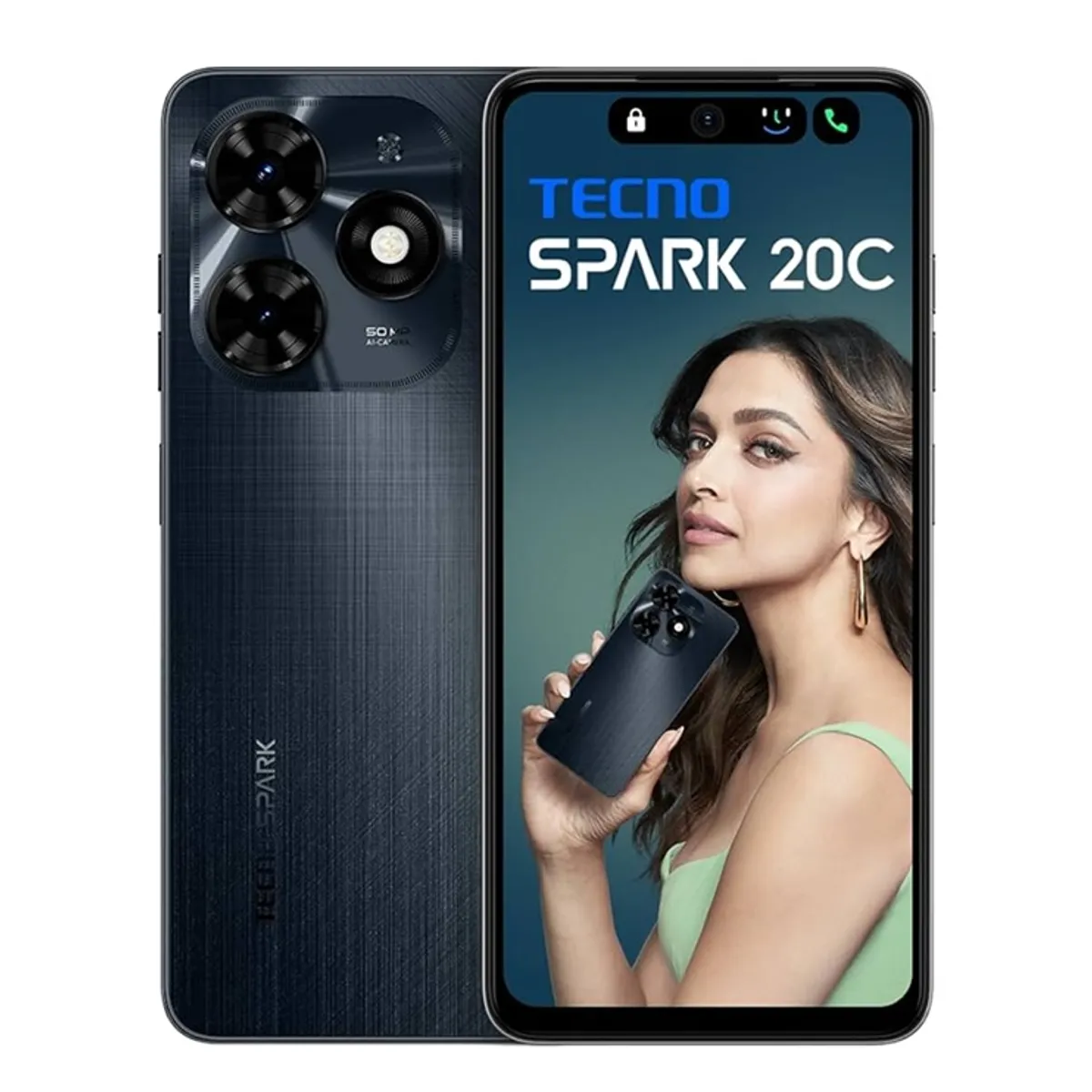 TECNO MOBILE - SMARTPHONE TECNO MOBILE SPARK  20C BG7 128GB ROM+ 16GB RAM EXTENDIDA (8GB +8GB RAM) GRAVITY BLACK