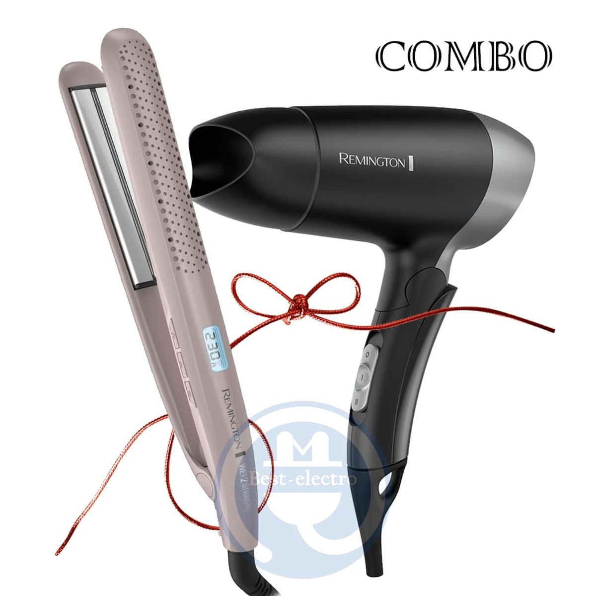 REMINGTON - Combo Remington Alisadora Wet2Straight S27A y Secador Plegable D2400