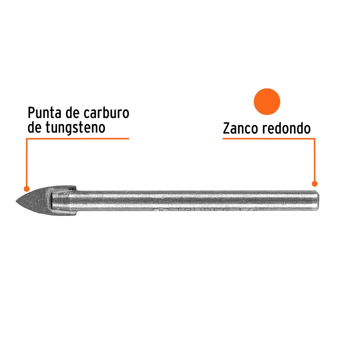 TRUPER - Broca 1/4" para Vidrio y Mayolica 11702 Truper