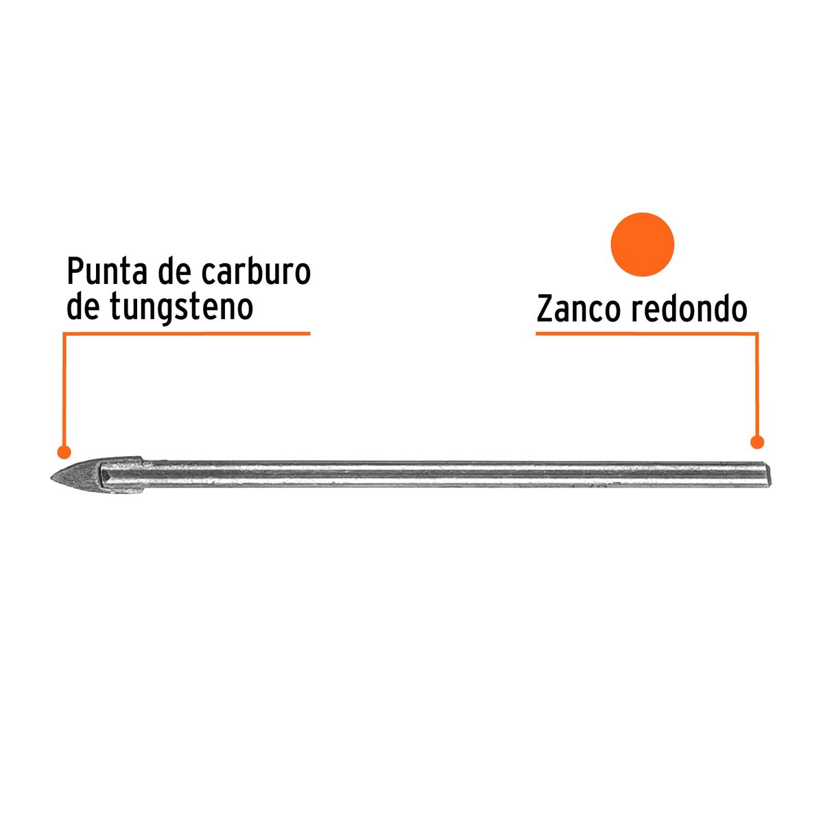 TRUPER - Broca 1/8" para Vidrio y Mayólica 11700 Truper