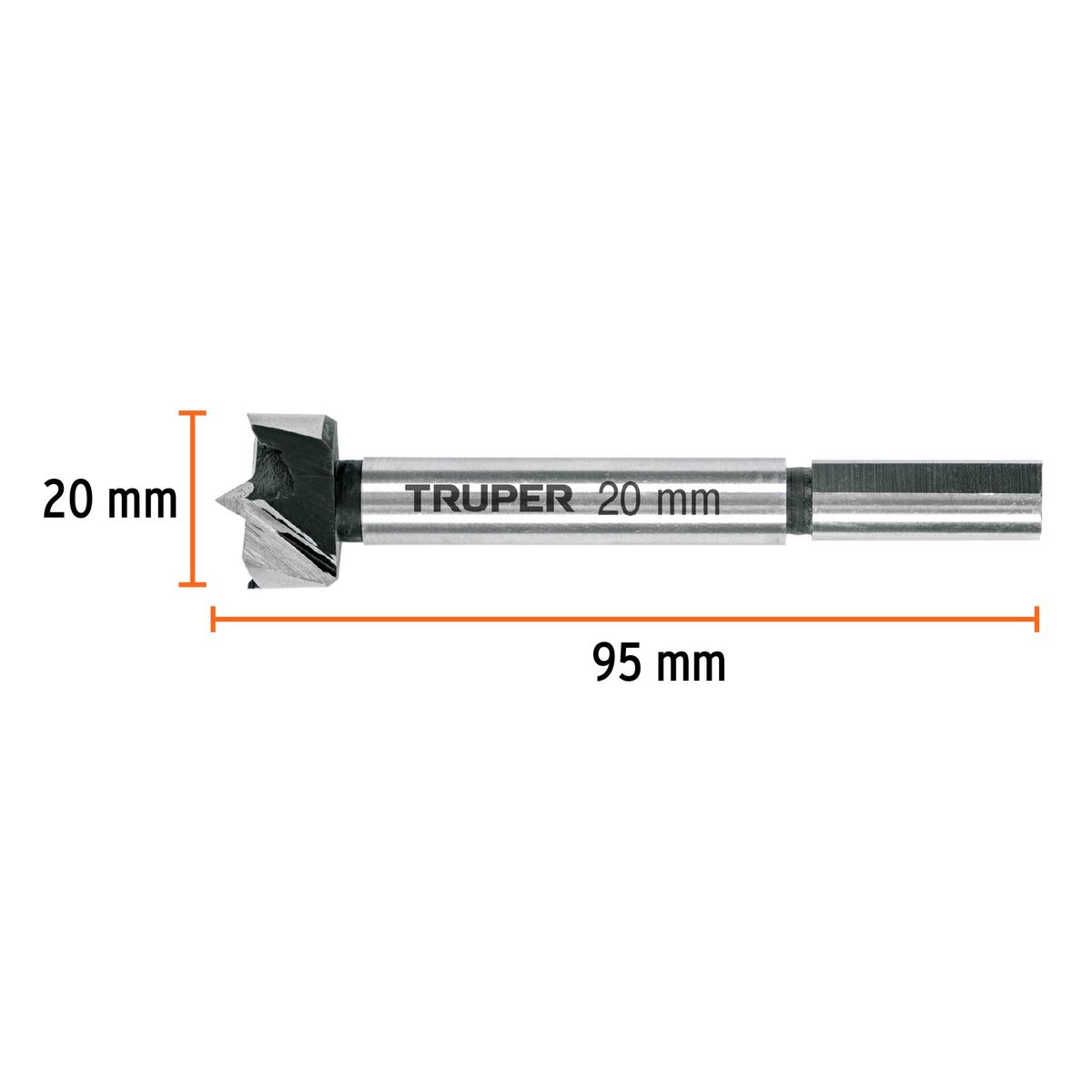 TRUPER - Broca 20mm (25/32") Forstner para Madera 102319 Truper
