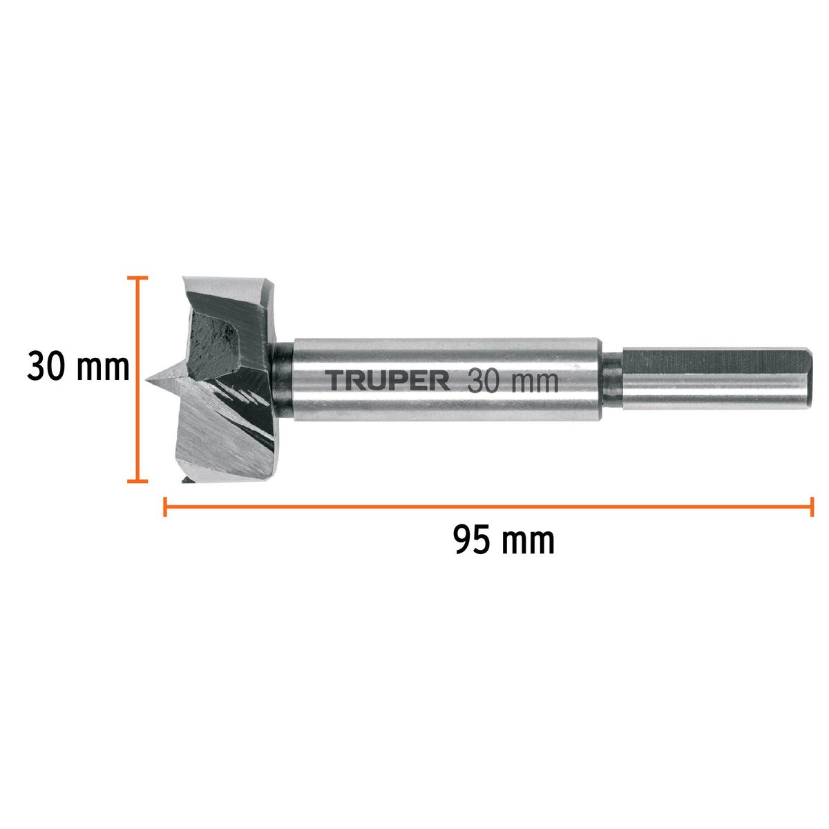 TRUPER - Broca 30mm (1 3/16") Forstner para Madera 102371 Truper