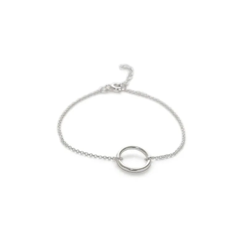 CLEO JOYAS & ACCESORIOS - Pulsera Círculo Karma Plata