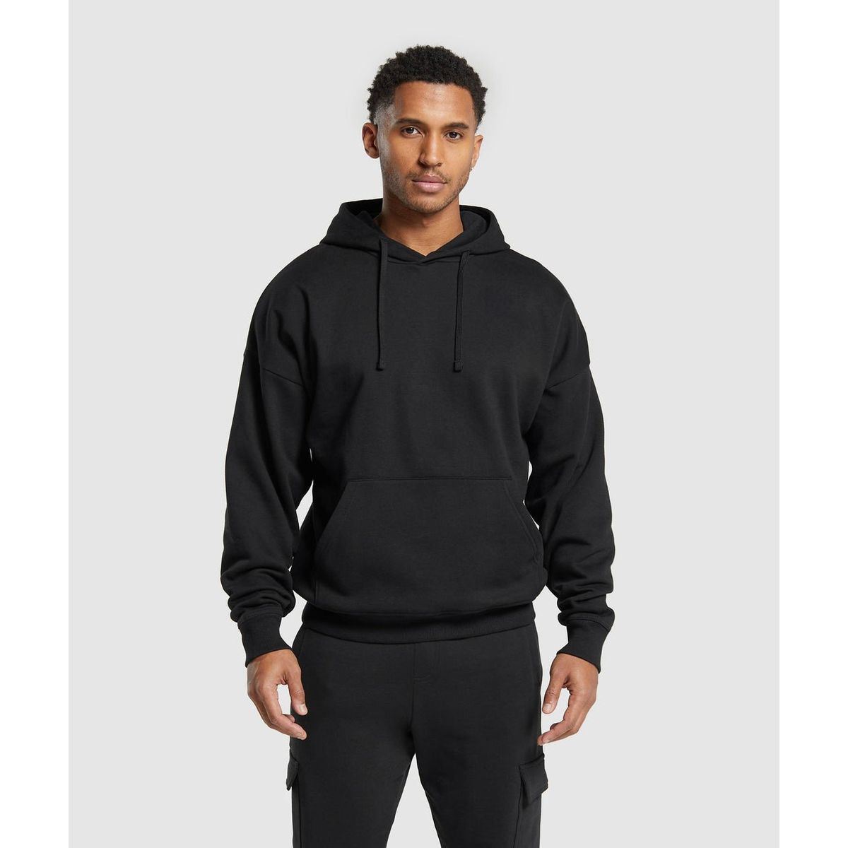 GENERICO - POLERA OVERSIZE HOMBRE - HOODIE DEPORTIVO AFRANELADO HOMBRE