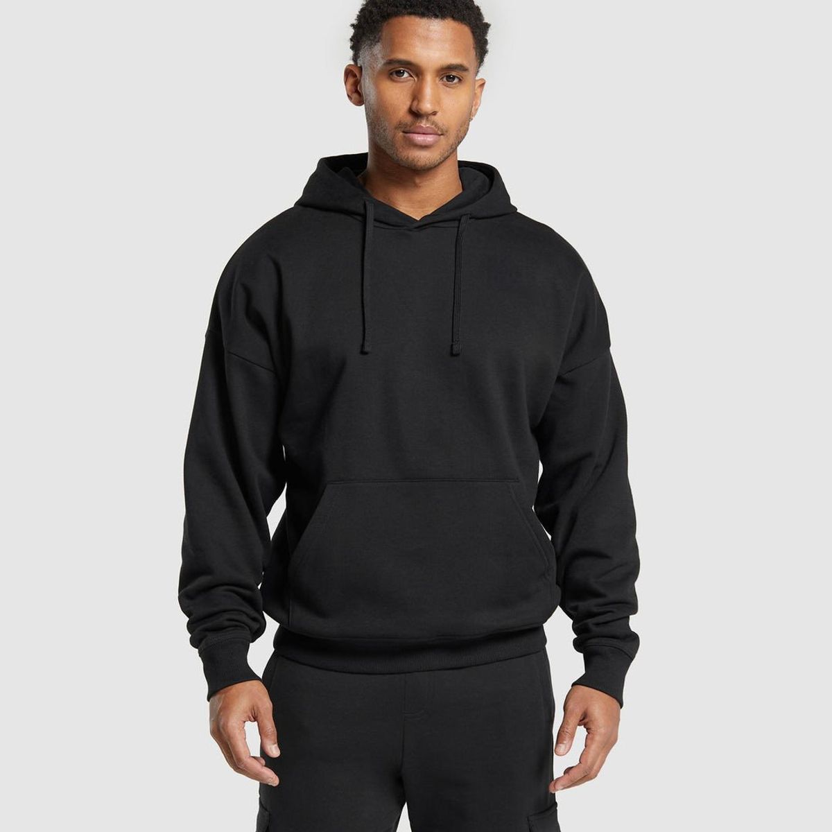 GENERICO - POLERA OVERSIZE HOMBRE - HOODIE DEPORTIVO AFRANELADO HOMBRE